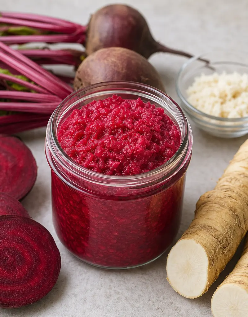Beet Horseradish Relish prepared dish