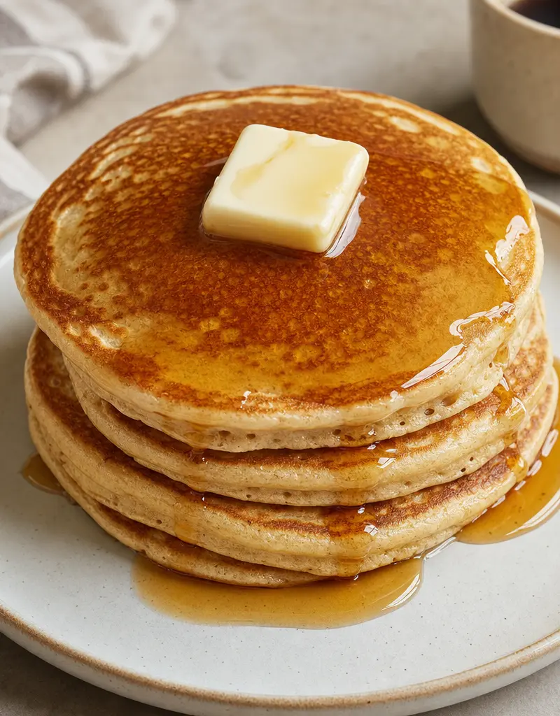 Root Beer Buttermilk Pancakes prepared dish