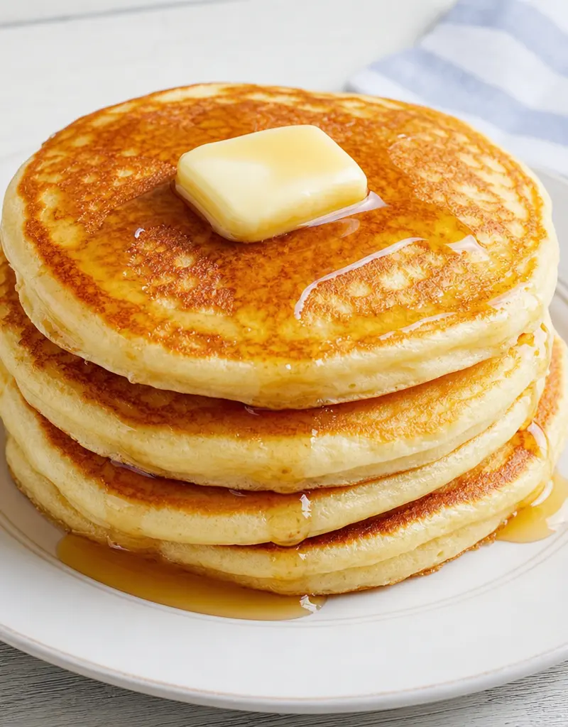 Classic Fluffy Pancakes prepared dish