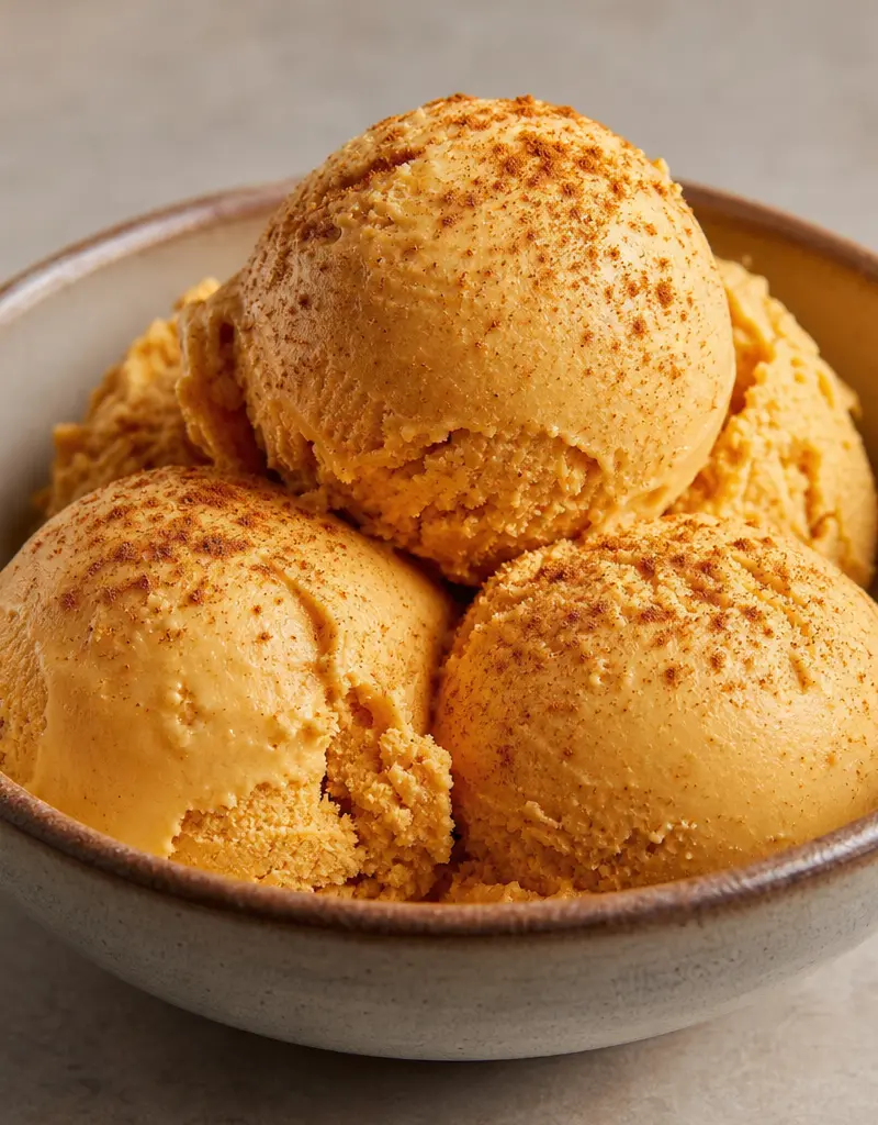 Cajun-spiced Sweet Potato Ice Cream prepared dish