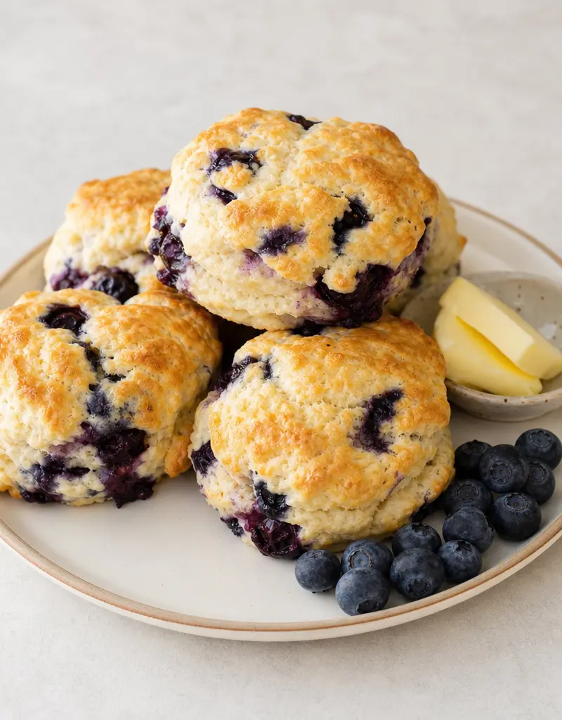 Blueberry Buttermilk Biscuits prepared dish