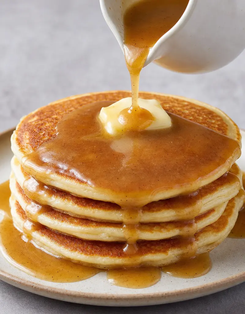 Warm Honey Butter Pancake Syrup prepared dish