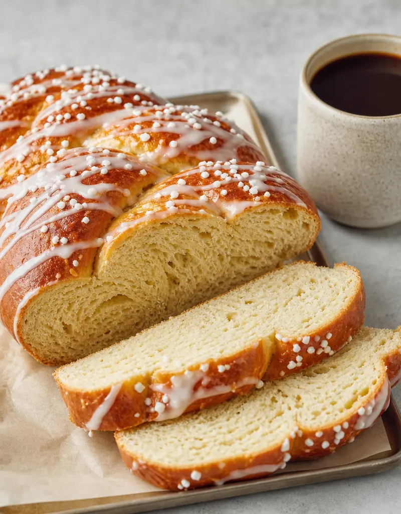 Swedish Cardamom Coffee Bread prepared dish