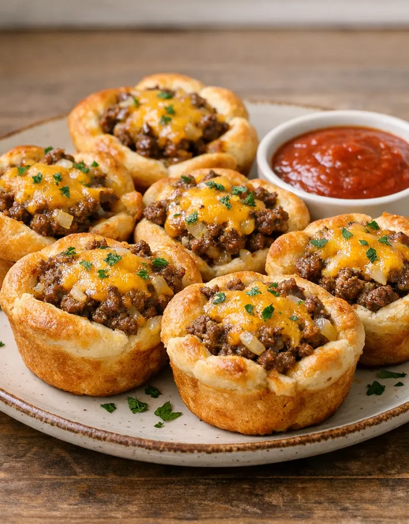 Beef And Biscuit Cups prepared dish