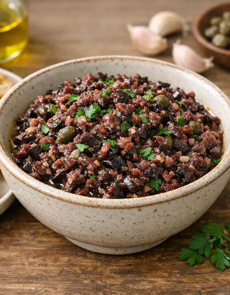 Kalamata Olive Tapenade prepared dish