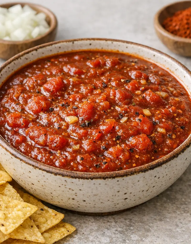Homemade Enchilada Sauce prepared dish