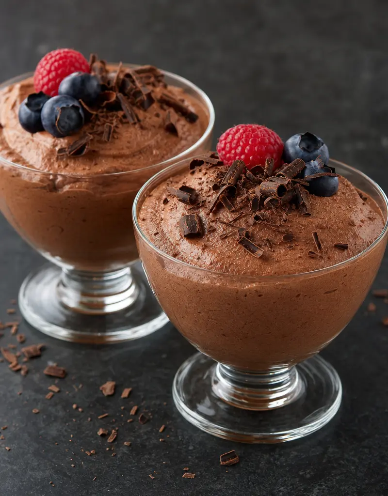 Classic French Chocolate Mousse prepared dish