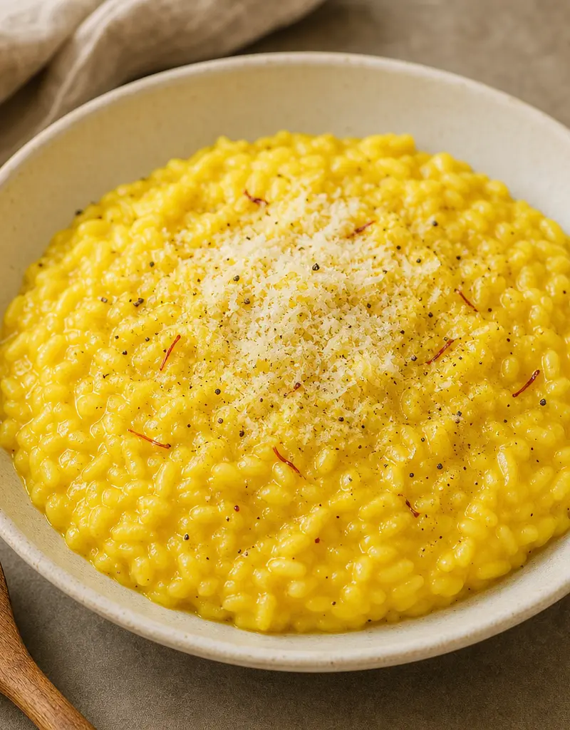 Risotto Milanese with Saffron prepared dish