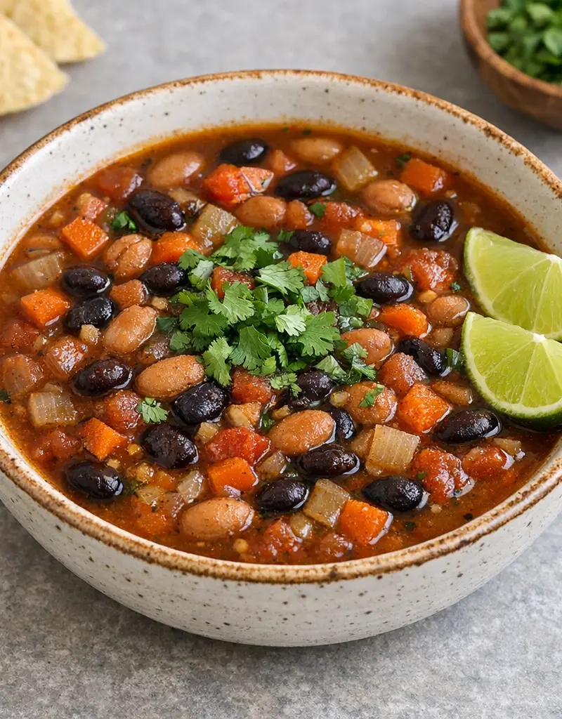 Mexican Bean Soup prepared dish