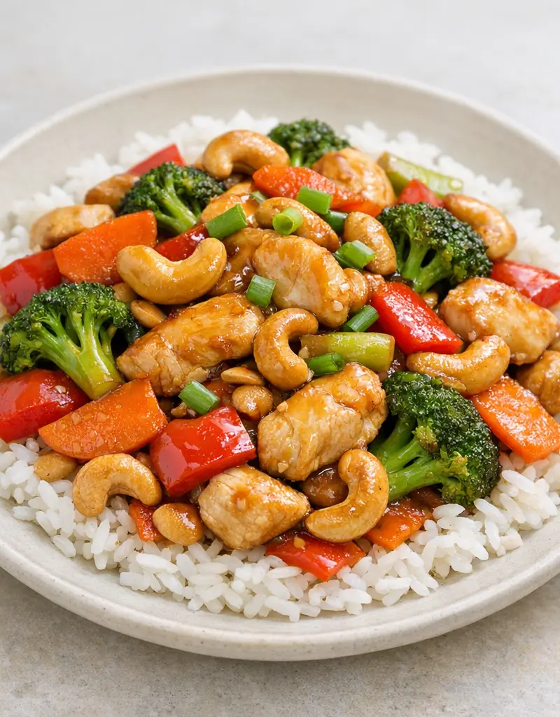 Thai Chicken Stir-fry With Cashews prepared dish