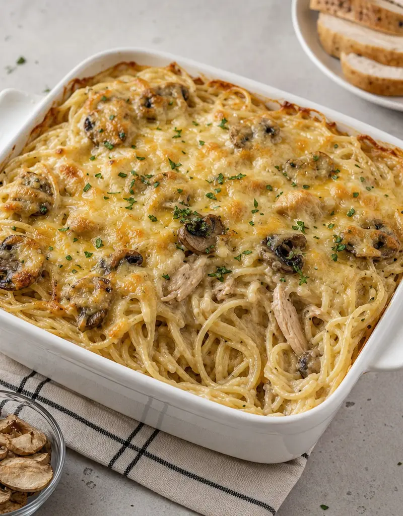 Chicken Tetrazzini prepared dish