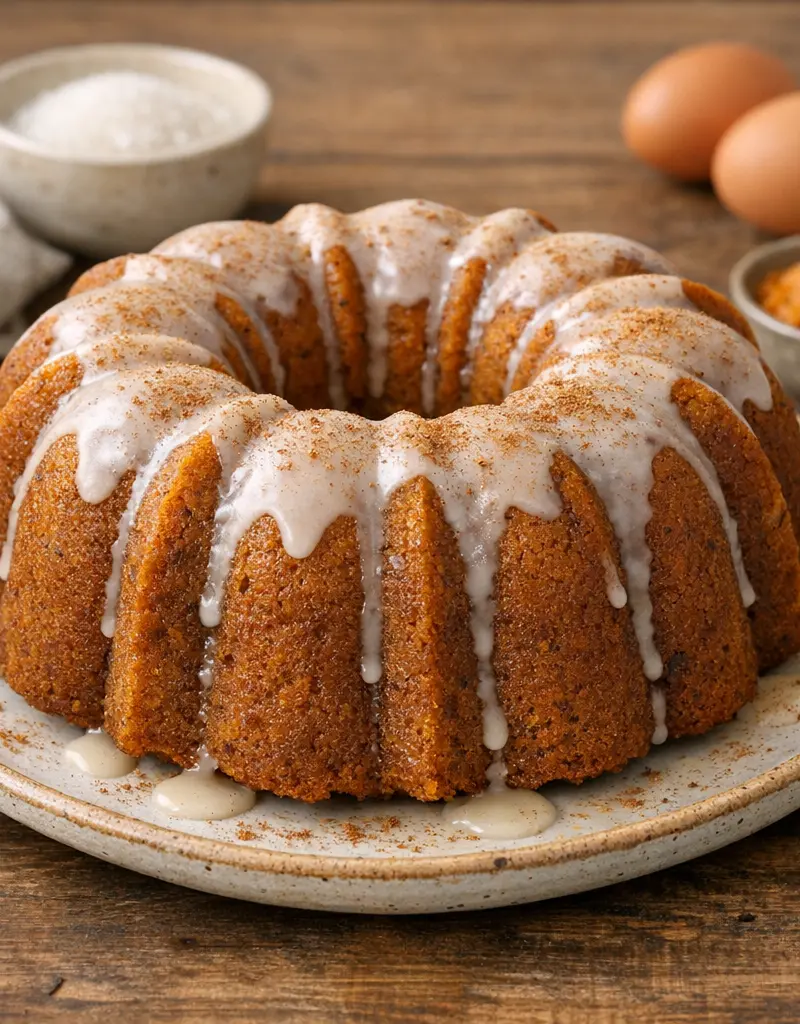 Pumpkin Bundt Cake With Spices prepared dish