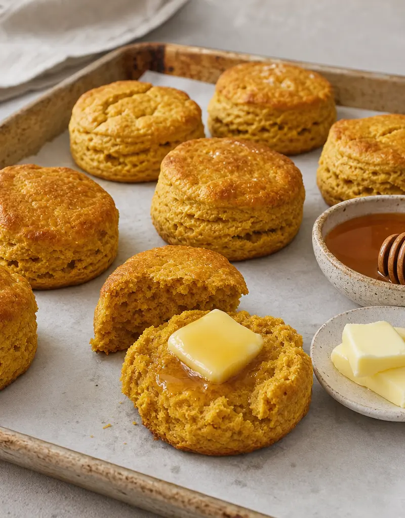 Pumpkin Buttermilk Biscuits prepared dish