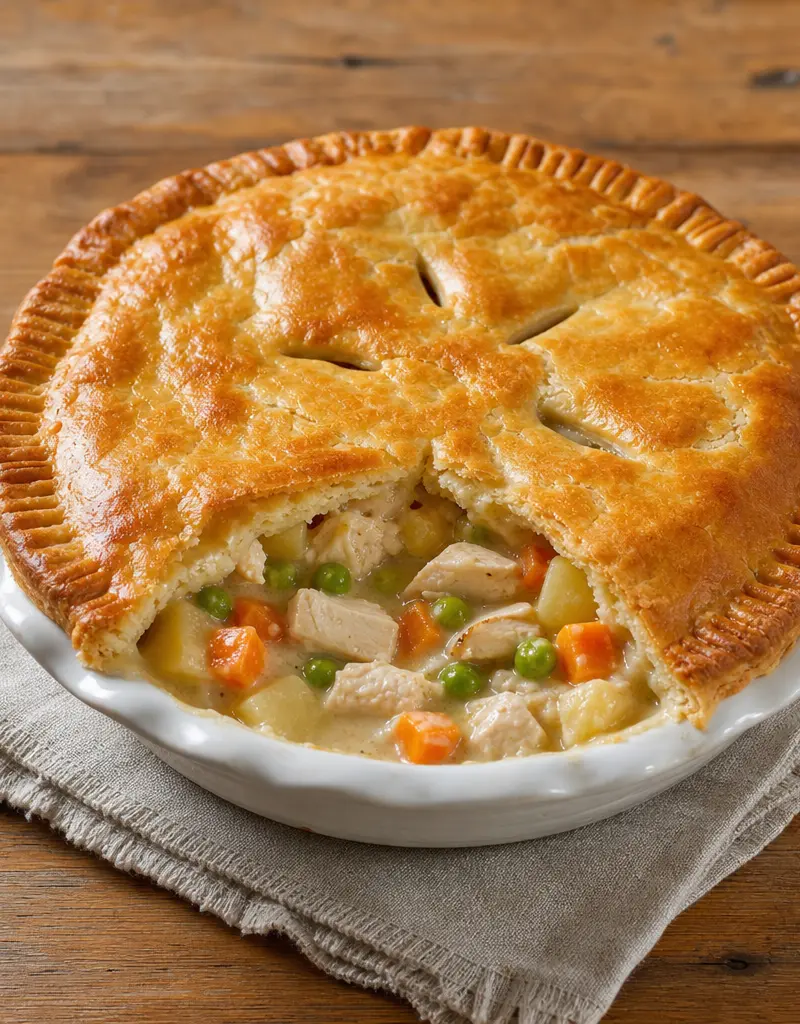 Classic Chicken Pot Pie prepared dish