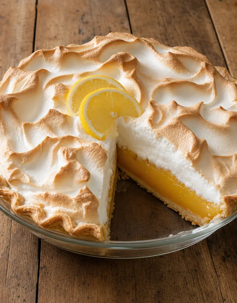 French Canadian Lemon Pie prepared dish
