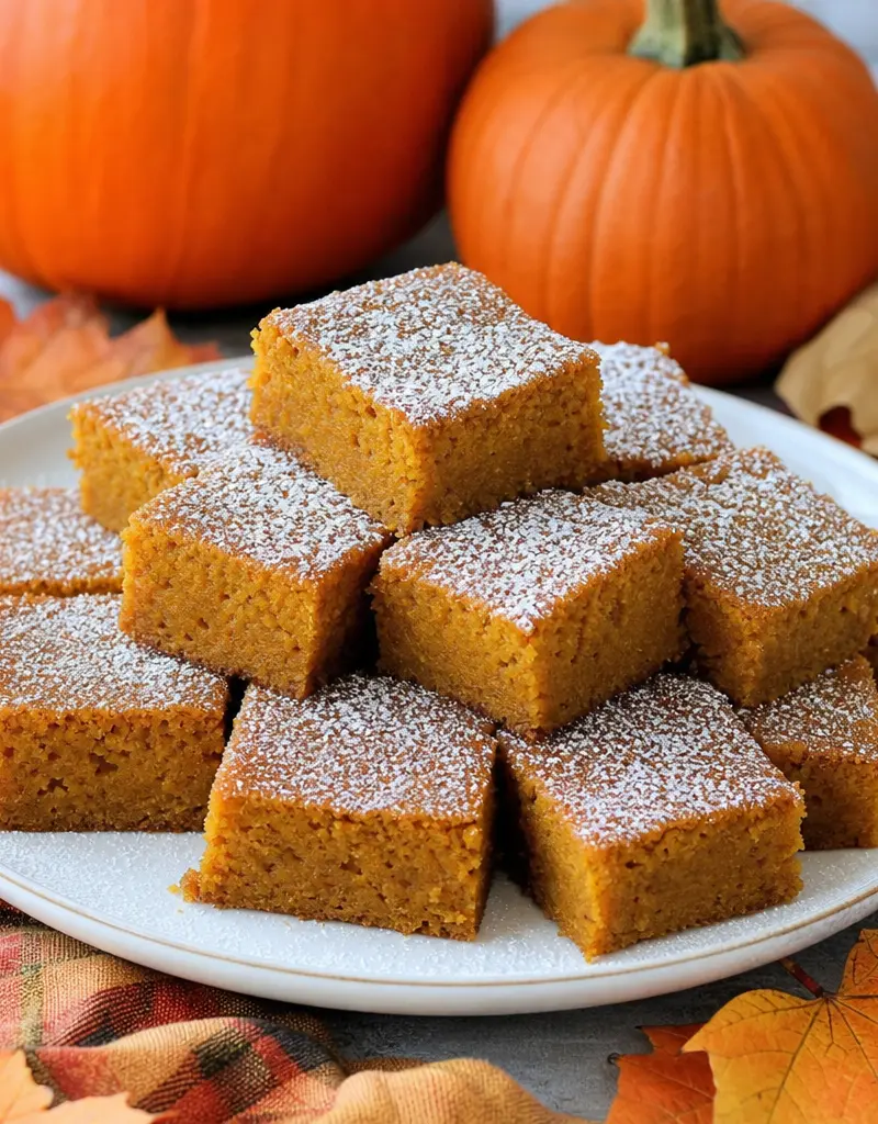 Ginger Pumpkin Squares prepared dish