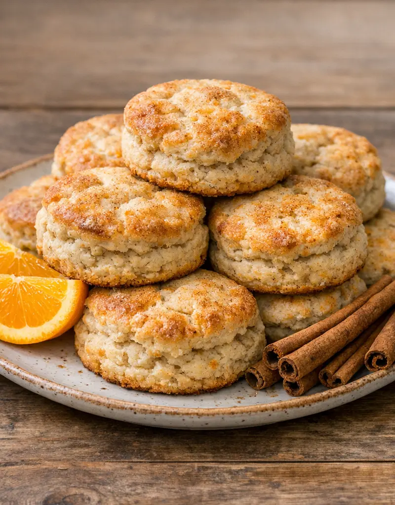 Orange Cinnamon Biscuits prepared dish
