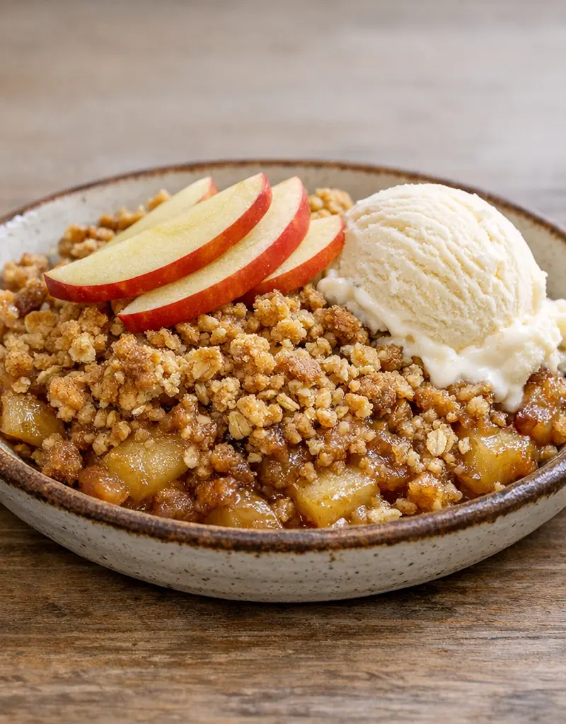 Barbadian Apple Crumble prepared dish