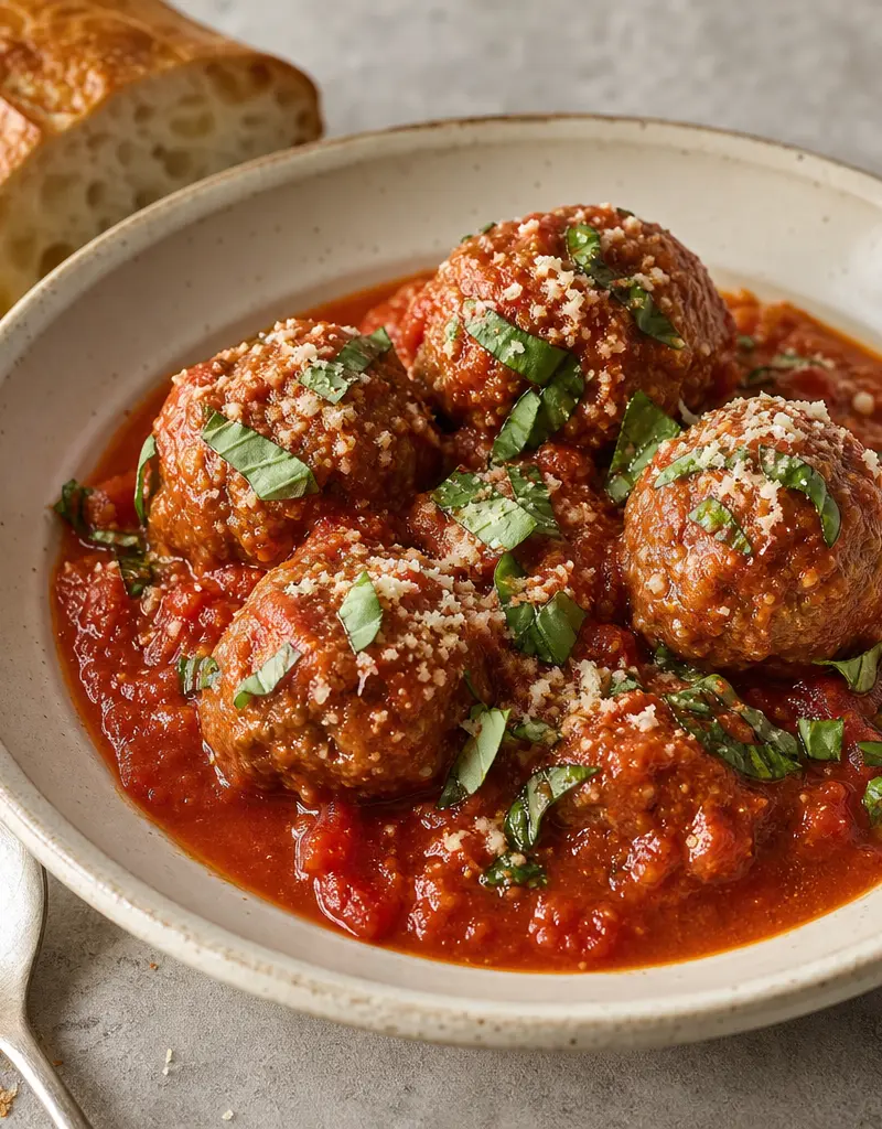 Italian Meatballs in Tomato Gravy prepared dish