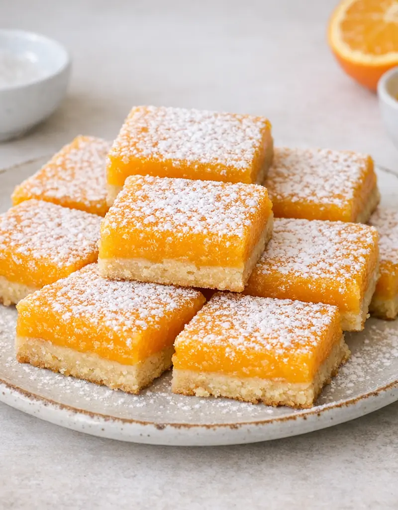 Citrus Orange Bars prepared dish