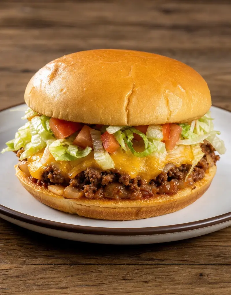 Taco Bell-style Beef Burger prepared dish