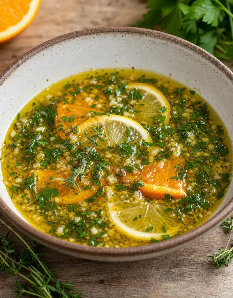 Citrus Herb Fish Marinade prepared dish