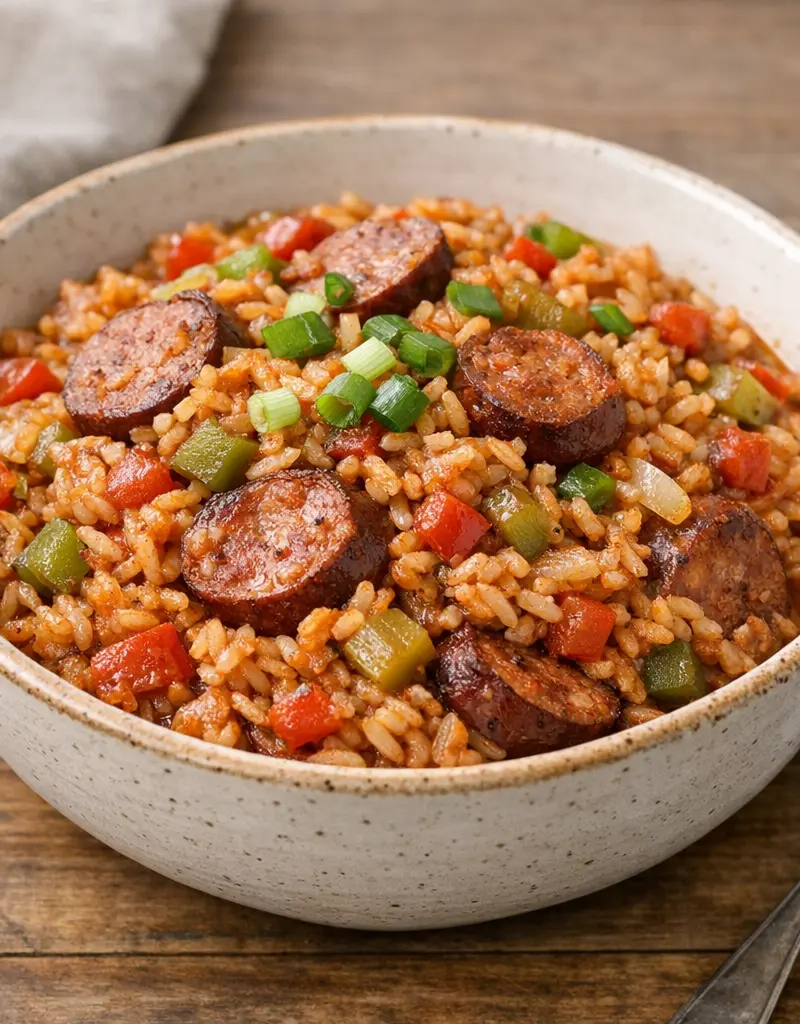 Sausage Jambalaya prepared dish