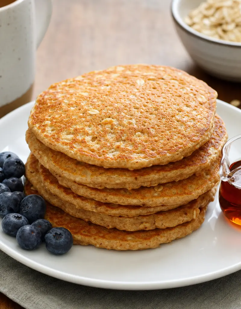 Dairy-free Whole Wheat Oat Pancakes prepared dish
