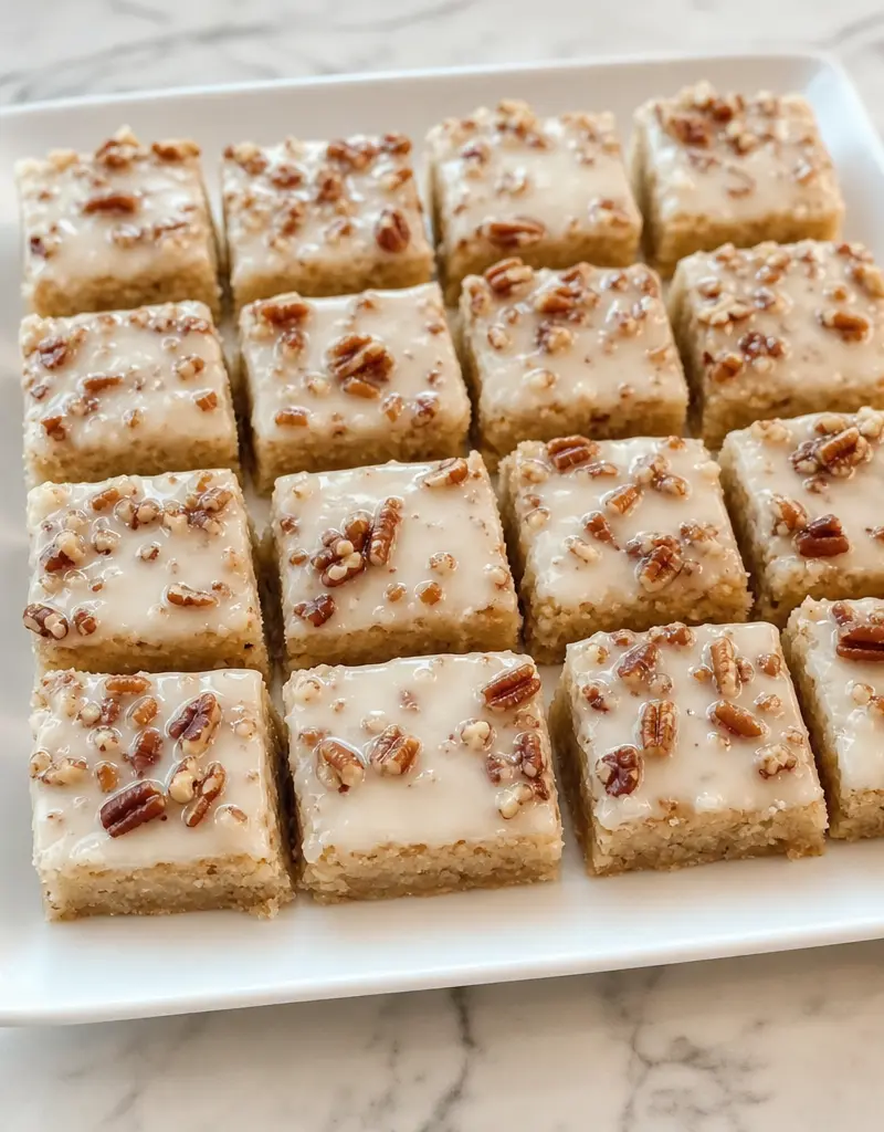 Frosted Pecan Shortbread Bites prepared dish