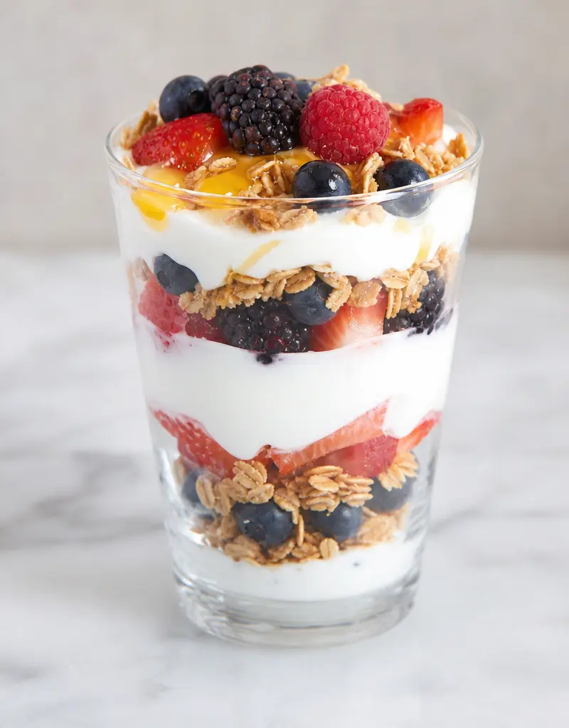 Mixed Berry Parfait prepared dish