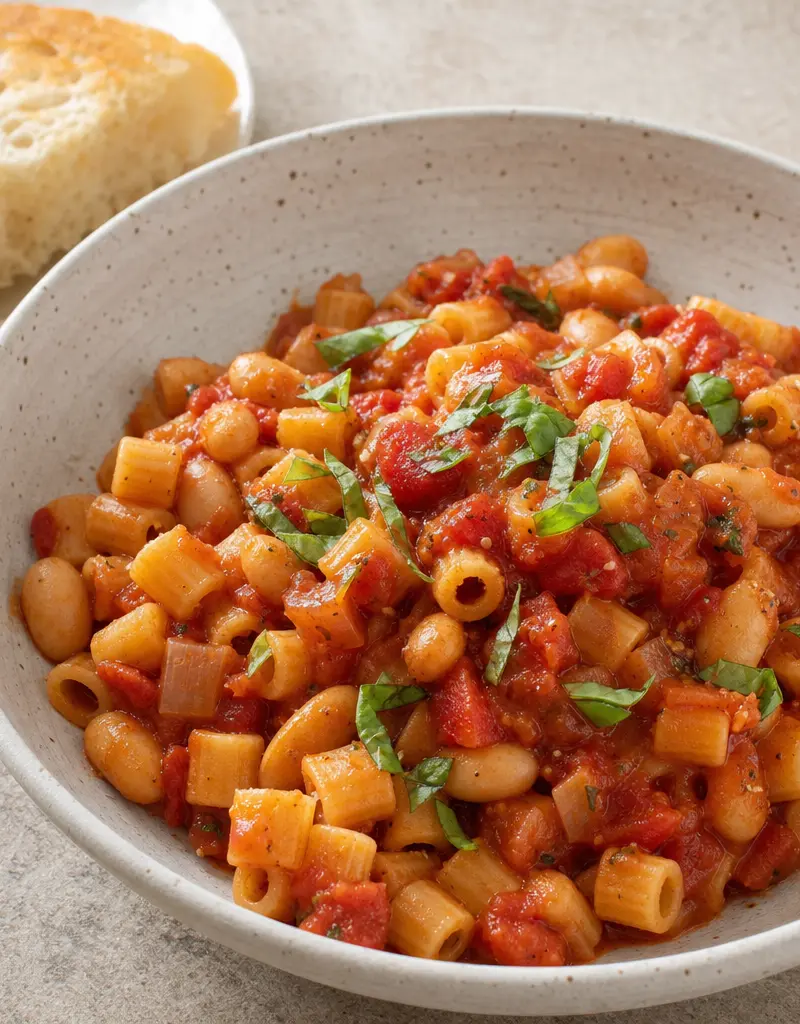 Fagioli Pasta with Tomato and Herbs prepared dish
