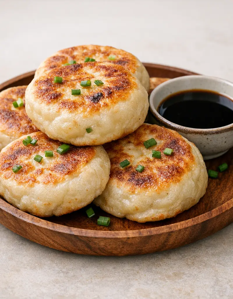 Chinese Pan-fried Bread prepared dish