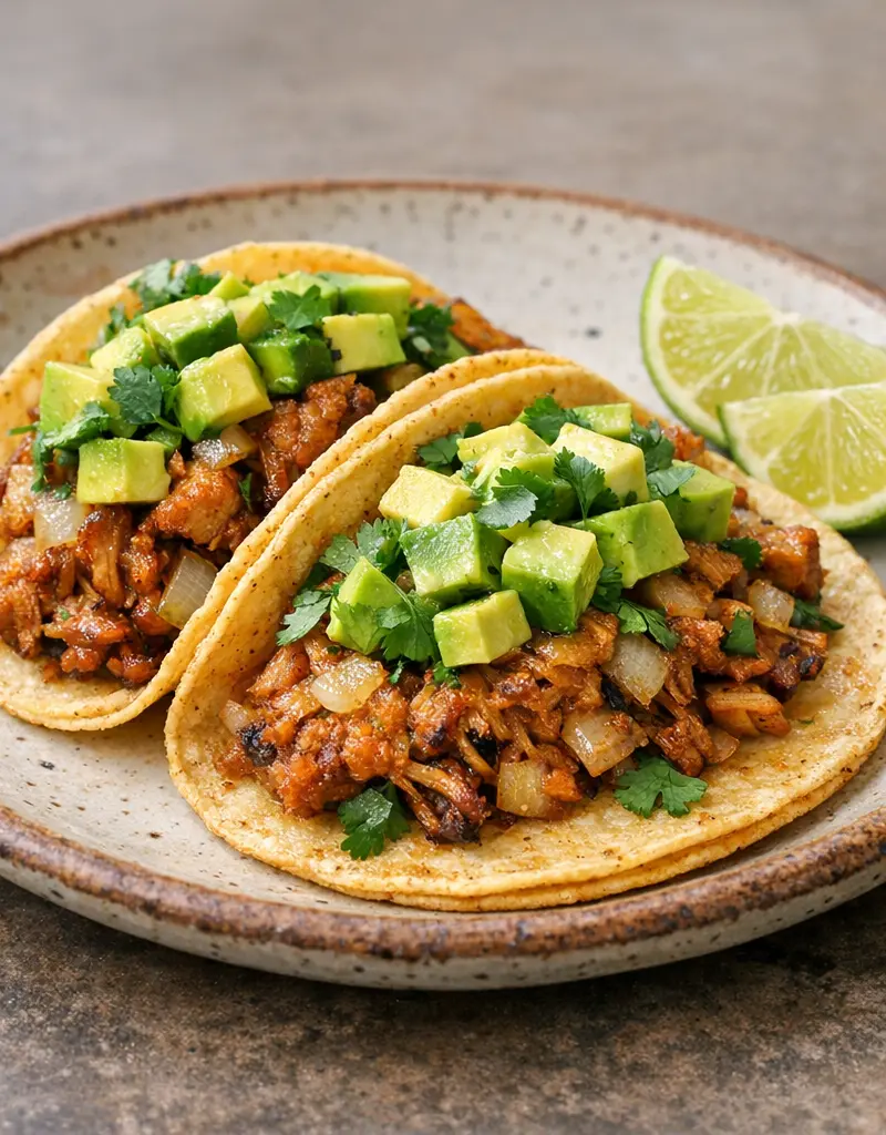 Fried Jackfruit Tacos prepared dish