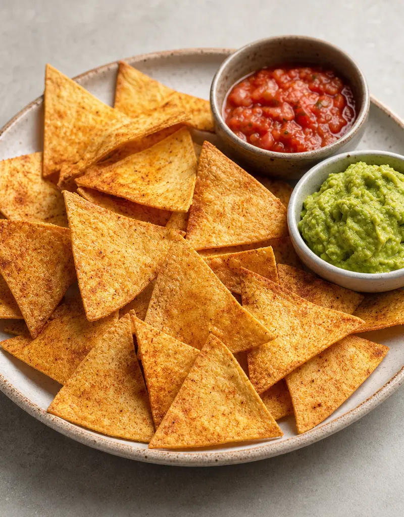 Baked Tortilla Chips prepared dish
