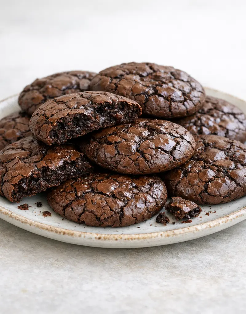 Flourless Chocolate Cookies prepared dish