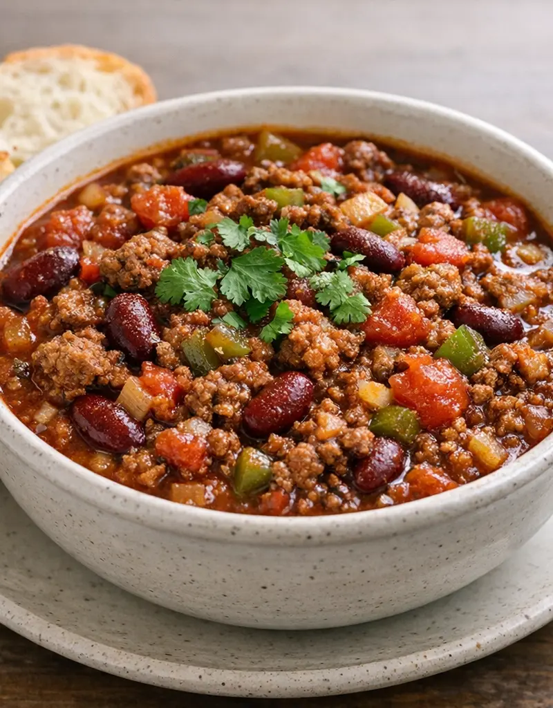 Classic Beef Chili prepared dish