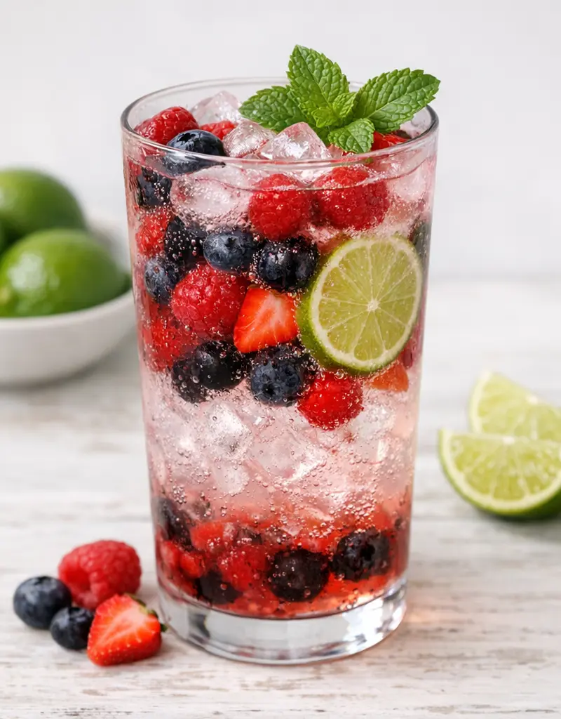 Berry Lime Soda prepared dish