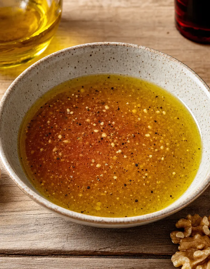 French Walnut Oil Vinaigrette prepared dish