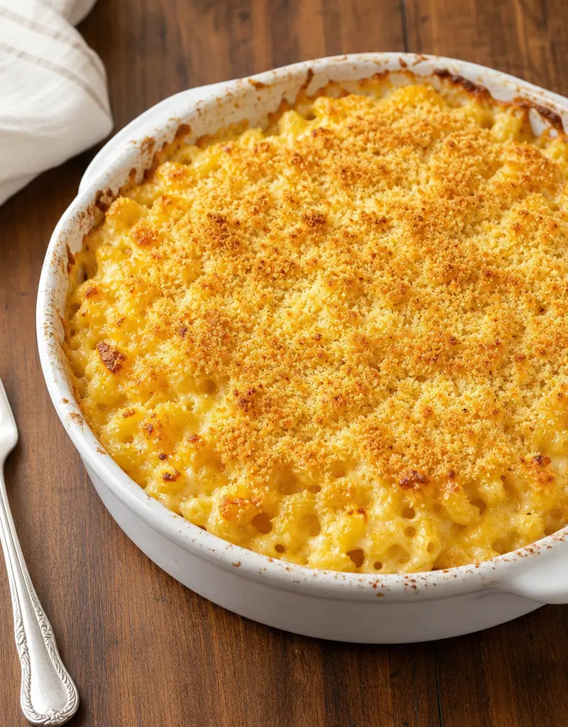Creamy Macaroni and Cheese Bake prepared dish