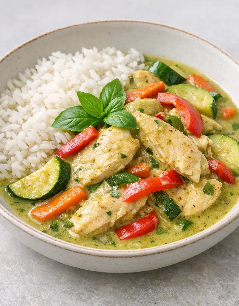 Thai Green Curry Chicken prepared dish