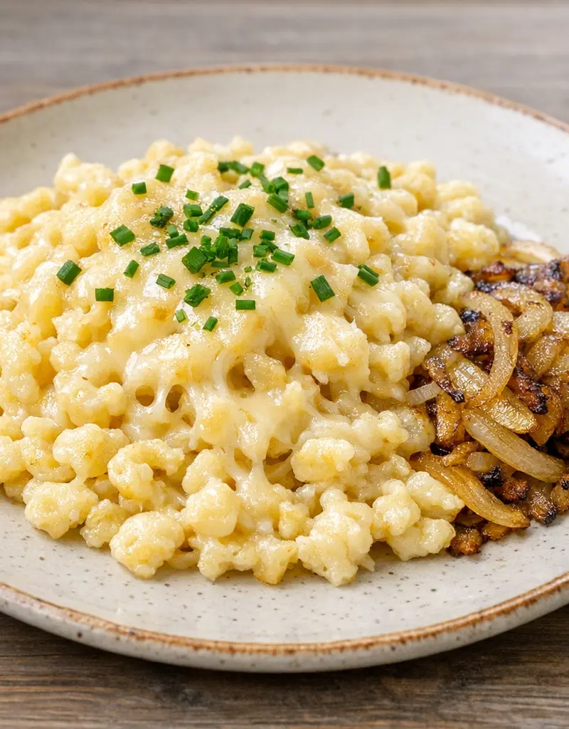 Austrian Käse-spätzle prepared dish