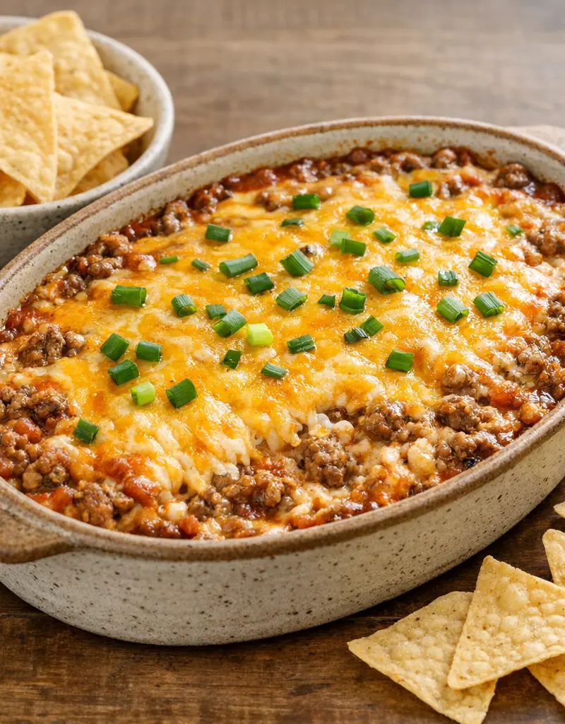 Beef Burrito Dip prepared dish