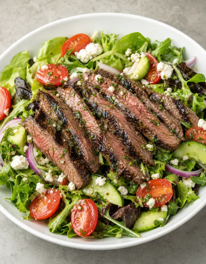 Grilled Argentine Steak Salad prepared dish