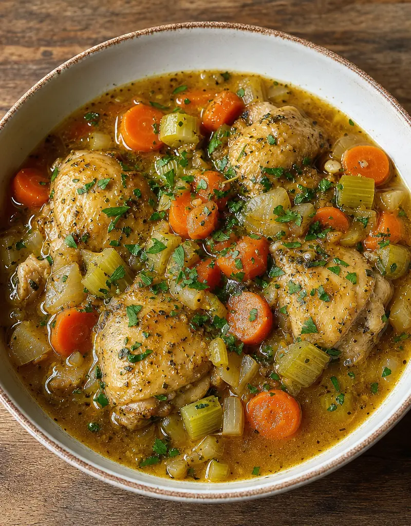 Hearty Italian Chicken Stew prepared dish