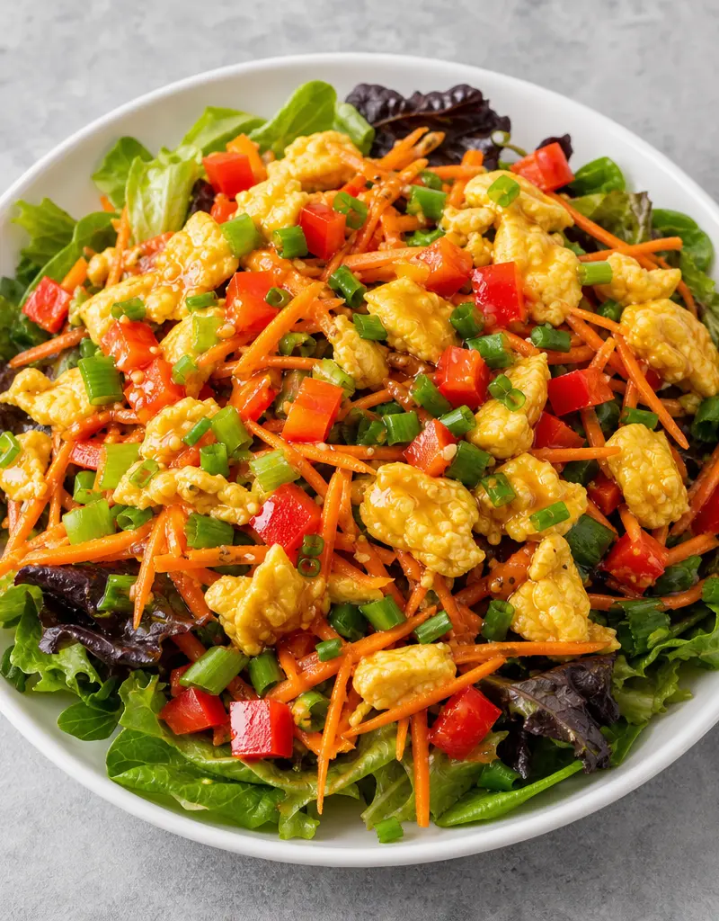 Foo Yong Salad with Egg and Vegetables prepared dish