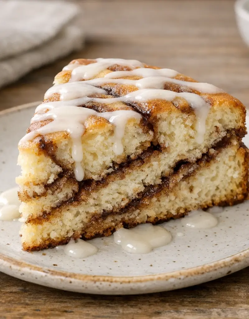 Cinnamon Roll Swirl Cake prepared dish