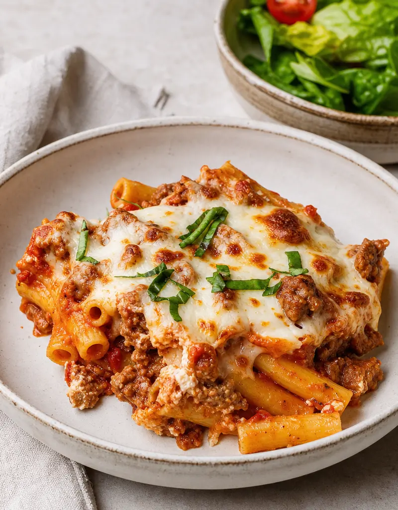 Baked Ziti with Sausage prepared dish