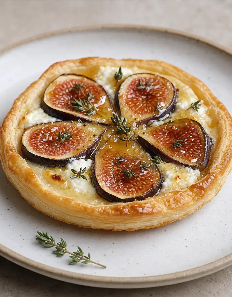 Fig and Goat Cheese Tartlets prepared dish