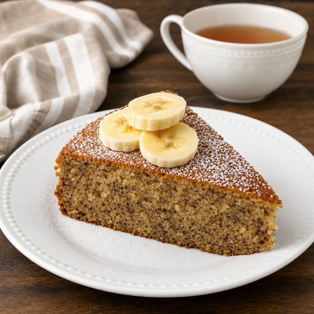 One Bowl Banana Cake prepared dish