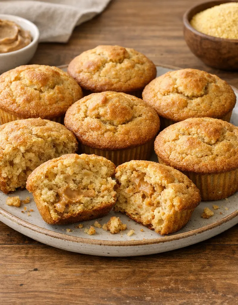 Peanut Butter Corn Muffins prepared dish